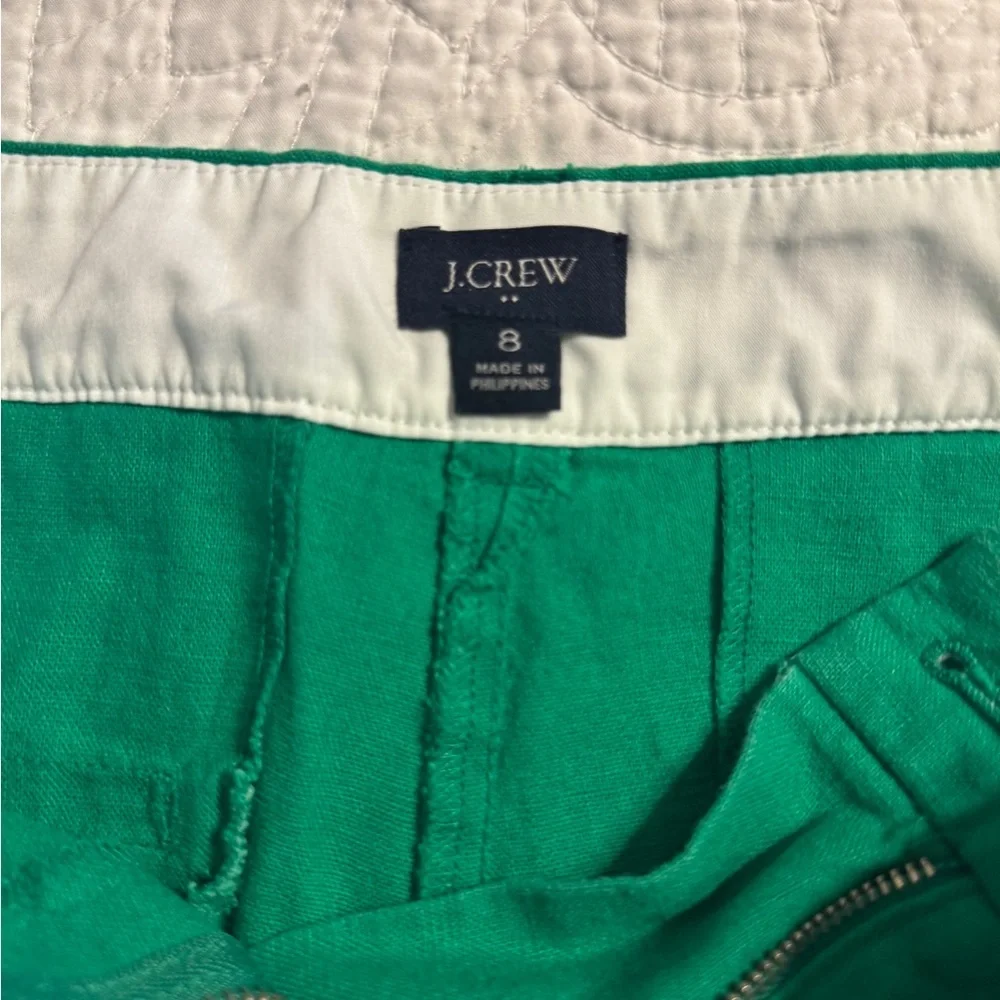 J. Crew Emerald Green Scallop Hem Shorts